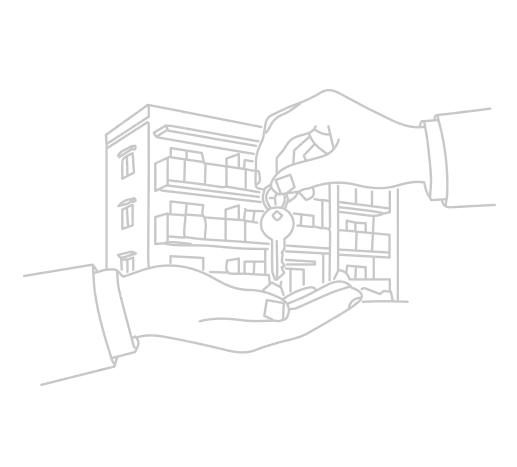 不動産引き渡しのイラスト